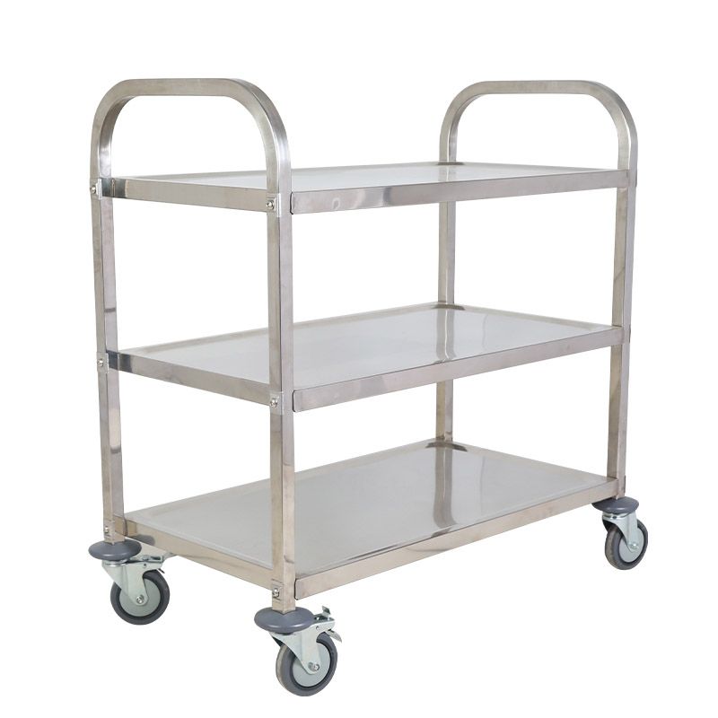 モダンオープンストレージ準備テーブル長方形の金属ダイニングルームキッチントロリー