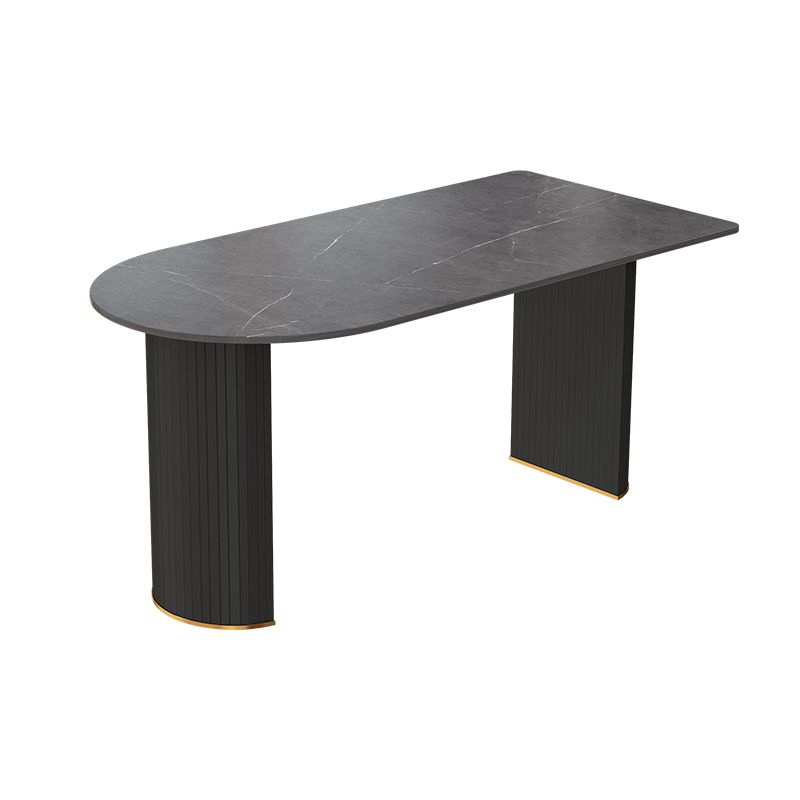 Sintered Stone Dining Table Luxury Double Pedestal Table for Dining Room Clearhalo ' dining_table' 'Dining Tables & Seating' 'Dining Tables' 'furn' 'furn_dining_table' 'Furniture' 'furniture_dining_table' 'Kitchen & Dining Furniture' 'kitchen&dining_furn' 'kitchen' 'kitchen_dining_table' 1200x1200_227cb6e7-7408-4754-965d-9e607cd82cb9