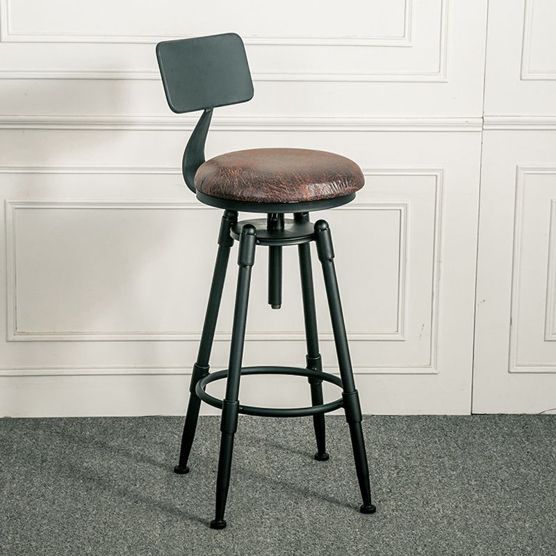 Adjustable Height Bar Stools Industrial Barstool with Metal Legs Clearhalo 'Bar Furniture' 'Bar Stools' 'bar_stools' 'furn' 'furn_bar_stools' 'Furniture' 'Kitchen & Dining Furniture' 1200x1200_227e1807-4668-4979-811d-4b44f1bf7d5e