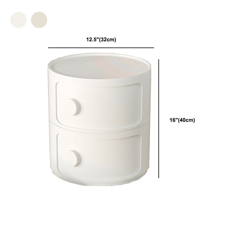 Plastic Bed Cabinet Modern Round Left Side Door Bed Nightstand Clearhalo 'Bedroom Furniture' 'furn' 'furn_night_stand' 'Furniture' 'night_stand' 'Nightstands' 1200x1200_227e8949-83a4-4061-a536-90915f31f521