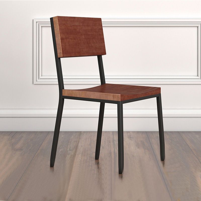 オープンバックサイドチェアインダストリアルメタルキッチンダイニングルームチェア