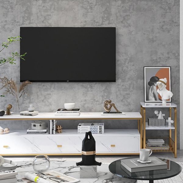 Table de nuit moderne avec table de nuit en métal de 12 "de largeur avec panier