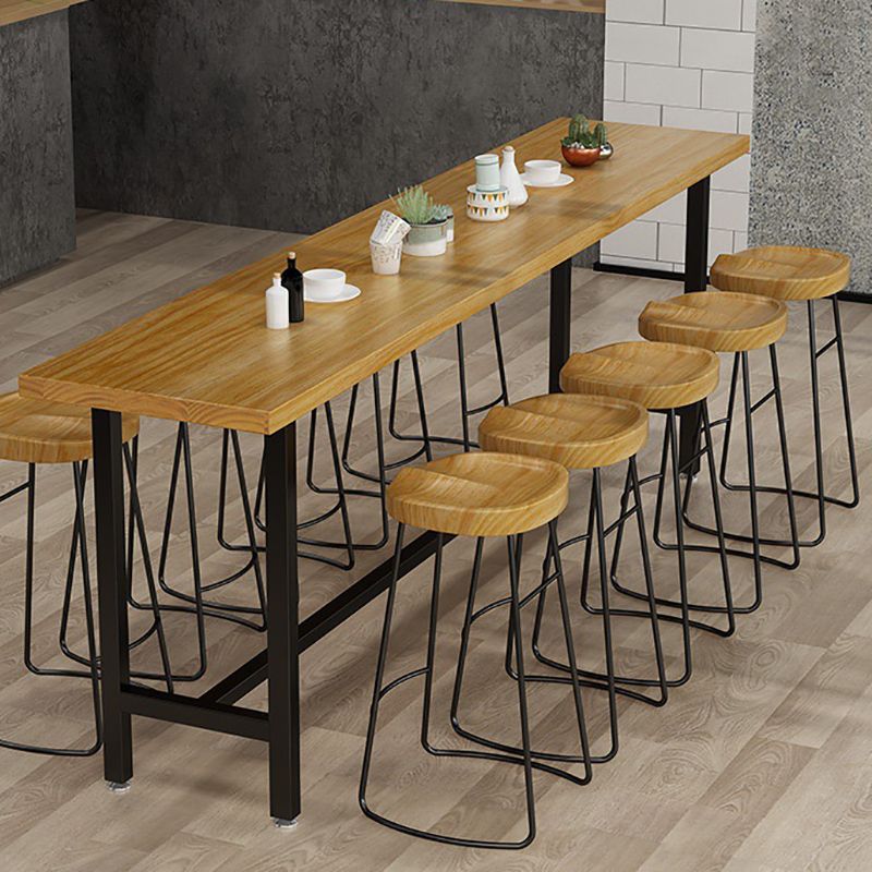 Industrial Rectangle Counter Table Wooden Counter Table for Restaurant Clearhalo 'Bar Furniture' 'Bar Tables' 'bar_tables' 'furn' 'furn_bar_tables' 'Furniture' 'Kitchen & Dining Furniture' 1200x1200_22827891-2cda-43b9-8d85-75644df097a0
