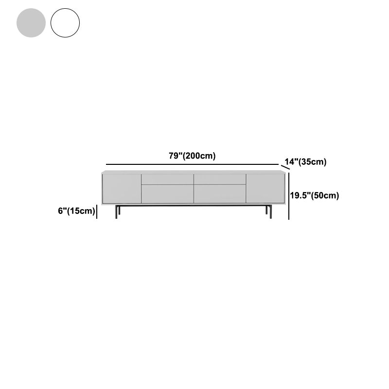 Gabinete de TV de rectángulo de madera de almacenamiento de almacenamiento industrial con piernas extraviadas