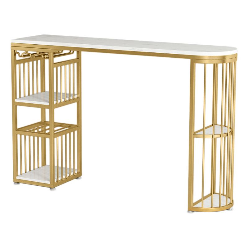 Stone Top Bar Dining Table Traditional Luxury Bar Table with Sled Base Clearhalo 'Bar Furniture' 'Bar Tables' 'bar_tables' 'furn' 'furn_bar_tables' 'Furniture' 'furniture_bar_tables' 'Kitchen & Dining Furniture' 1200x1200_22842333-4ee9-4484-8238-a97cbb8223ef