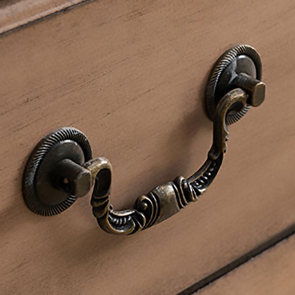 Massicello marrone in legno massiccio 70,9 "Accento moderno di metà secolo alto con 3 porte