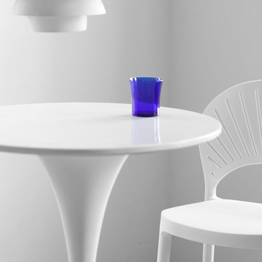 Tavolo da bar rotondo contemporaneo tavolo in finta marmo e barra di pietra per piccoli luoghi