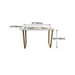 Glam Rectangle Faux Marble Pub Bar Table Indoor Metal Bar Dining Table with Sled Pedestal Clearhalo 'Bar Furniture' 'Bar Tables' 'bar_tables' 'furn' 'furn_bar_tables' 'Furniture' 'furniture_bar_tables' 'Kitchen & Dining Furniture' 1200x1200_2284e8ba-ff0e-4d76-912e-9d1bc18fa5b9