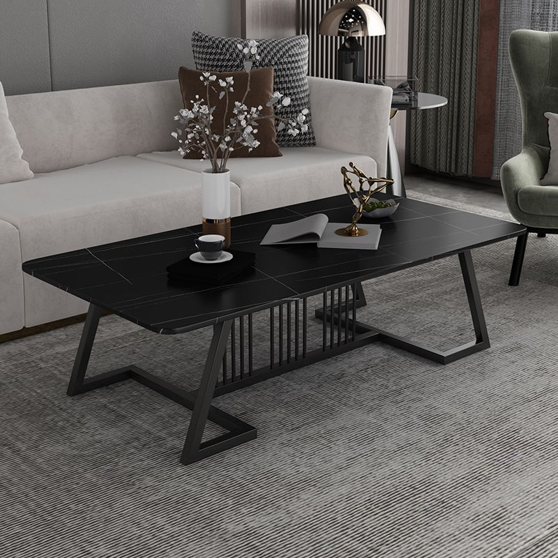 Rectangular Slate 1 Single Coffee Table 17.7-In High Frame Cocktail Table Clearhalo 'Coffee & Accent Tables' 'Coffee Tables' 'coffee_tables' 'furn' 'furn_coffee_tables' 'Furniture' 'Living Room Furniture' 1200x1200_228600db-d62f-4021-9e70-ebec910721e8