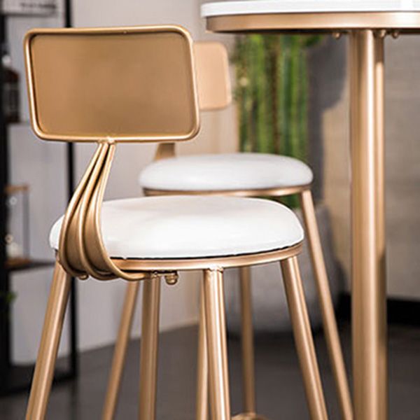 Scandinavian Coffee Shop Counter Stools Footrest Metal Backrest Gold Frame Bar Stool Clearhalo 'Bar Furniture' 'Bar Stools' 'bar_stools' 'furn' 'furn_bar_stools' 'Furniture' 'furniture_bar_stools' 'Kitchen & Dining Furniture' 1200x1200_22865698-87cb-4199-a345-ae6a45e84213