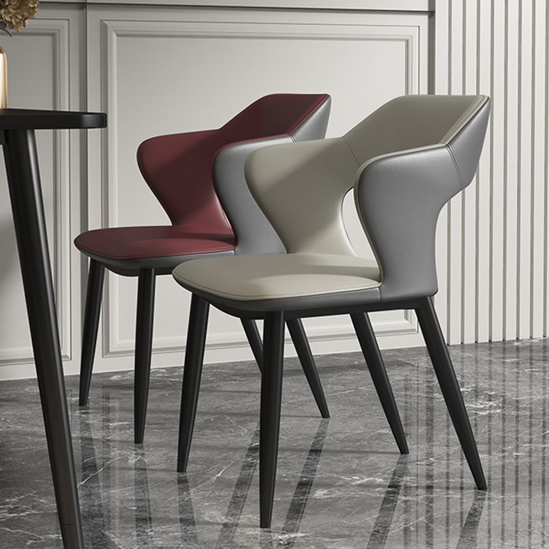 Modern Style Metal Dining Chairs Dining Open Back Arm Side Chair for Kitchen Clearhalo ' kitchen&dining_furn' 'Dining Chairs' 'Dining Tables & Seating' 'dining_chair' 'furn' 'furn_dining_chair' 'Furniture' 'furniture_dining_chair' 'Kitchen & Dining Furniture' 'kitchen' 1200x1200_2286b1ca-038c-4eae-acc4-55386c9a82e3
