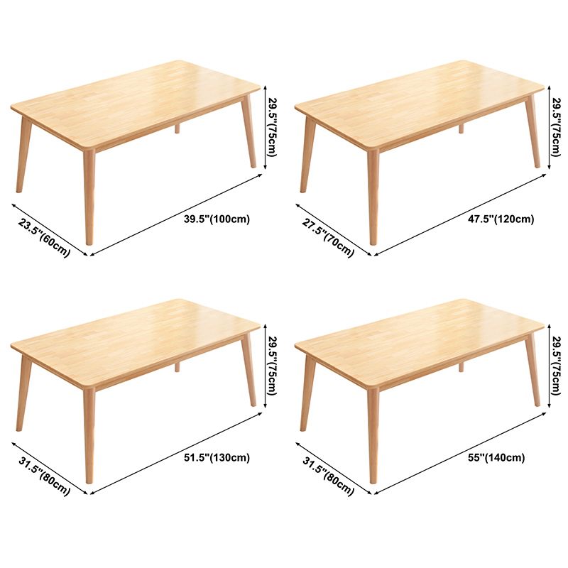 4-foot Rubberwood Solid Wood Simplicity Rectangle Dining Table for Dining Room Clearhalo ' dining_table' 'Dining Tables & Seating' 'Dining Tables' 'furn' 'furn_dining_table' 'Furniture' 'furniture_dining_table' 'Kitchen & Dining Furniture' 'kitchen&dining_furn' 'kitchen' 'kitchen_dining_table' 1200x1200_2286f86d-7f8a-4f27-b116-c25f167ad54d
