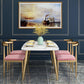 Glam 4 Legs Dining Table Stone Top Table with Metal Base for Dining Room Clearhalo 'Dining Tables & Seating' 'Dining Tables' 'dining_table' 'furn' 'furn_dining_table' 'Furniture' 'Kitchen & Dining Furniture' 1200x1200_22874093-41b6-46d9-98fb-db4f9762d40c