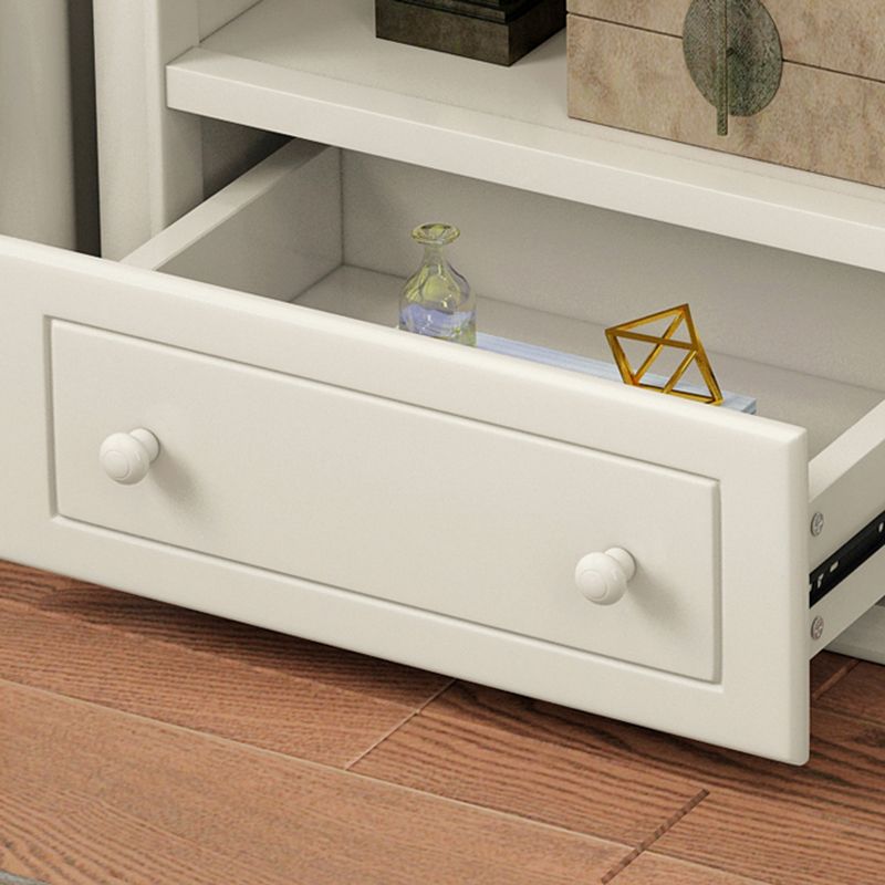 Modern Standard Bookshelf Wooden White Bookcase with Shelves