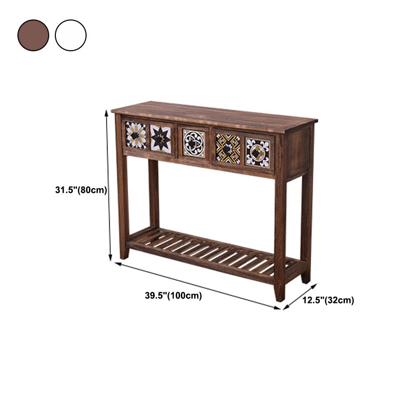 Mid-Century Modern Console Table Rectangle Console Table Floor Shelf Clearhalo 'Console Tables' 'console_tables' 'Entry & Mudroom Furniture' 'furn' 'furn_console_tables' 'Furniture' 1200x1200_228850c2-8bab-425d-9699-8ba36faa02ba