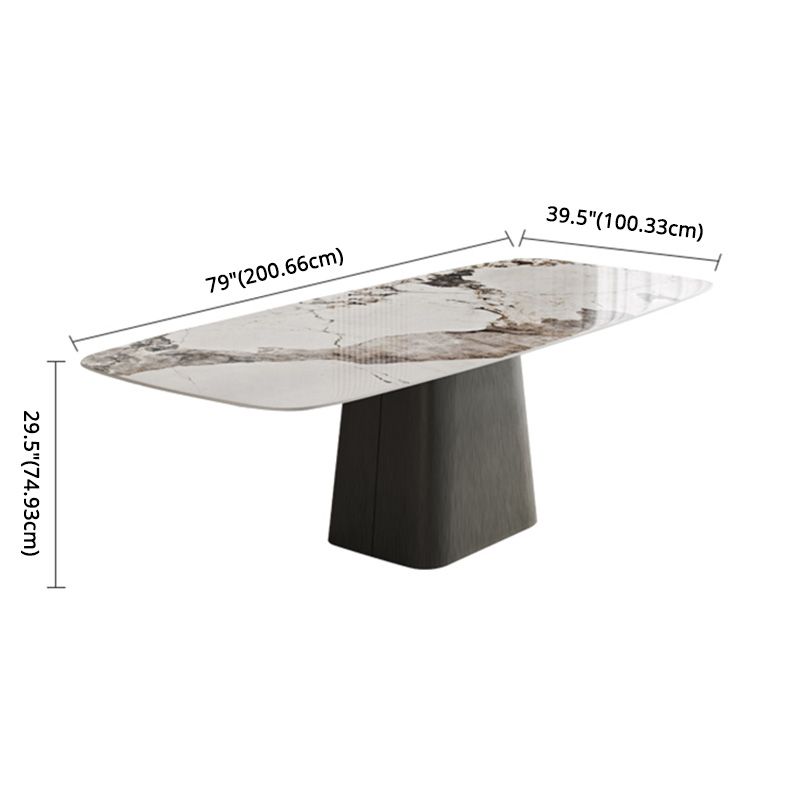 Minimalist Sintered Stone Dining Room Set with Black Base Formal Dining Table Set Clearhalo 'Dining Room Sets' 'Dining Tables & Seating' 'dining_room_set' 'furn' 'furn_dining_room_set' 'Furniture' 'furniture_dining_room_set' 'Kitchen & Dining Furniture' 'kitchen&dining_furn' 'kitchen' 1200x1200_228aee53-bded-4dd5-868c-638213bcf85e