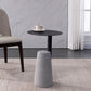 Round Iron Top End Table Concrete Pedestal Sofa Side Accent Table