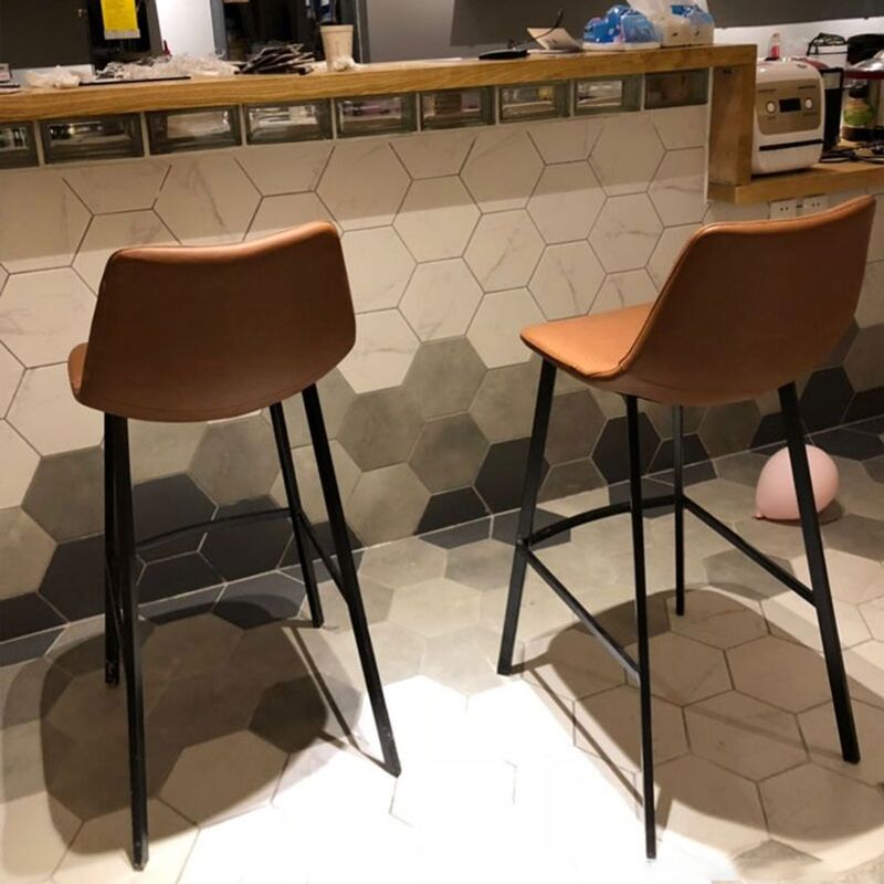 Nordic Style Leather Upholstered Barstool 4 Feet Bar Stool for Dining Room Clearhalo 'Bar Furniture' 'Bar Stools' 'bar_stools' 'furn' 'furn_bar_stools' 'furniture_bar_stools' 'Kitchen & Dining Furniture' 'kitchen&dining_furn' 'kitchen' 'kitchen_furn' Furniture' 1200x1200_228c47d0-a761-4081-a1a6-257e73c37ce5