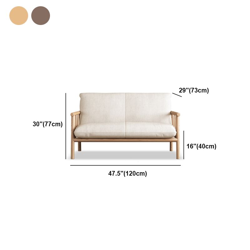Linen Contemporary Square Arm Sofa Wooden Standard Sofa for Living Room, Apartment Clearhalo 'furn' 'furn_sofas' 'Furniture' 'furniture_sofas' 'Living Room Furniture' 'Sofa' 'sofas' 1200x1200_228d2241-8d62-44eb-b867-7c19cd68ab41