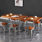 Industrial Style Solid Wood Dining Table Brown Table with Metal Base for Dinning Room Clearhalo ' dining_table' 'Dining Tables & Seating' 'Dining Tables' 'furn' 'furn_dining_table' 'Furniture' 'furniture_dining_table' 'Kitchen & Dining Furniture' 'kitchen&dining_furn' 'kitchen' 'kitchen_dining_table' 1200x1200_228e96d0-31b6-41d0-a295-c9ea1d8e6576