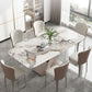Sintered Stone Top Dining Table Rectangle Kitchen Table with Metal Pedestal Clearhalo ' dining_table' 'Dining Tables & Seating' 'Dining Tables' 'furn' 'furn_dining_table' 'Furniture' 'furniture_dining_table' 'Kitchen & Dining Furniture' 'kitchen&dining_furn' 'kitchen' 'kitchen_dining_table' 1200x1200_228ec82d-c9db-4aac-bd61-3f8f2c6b4872