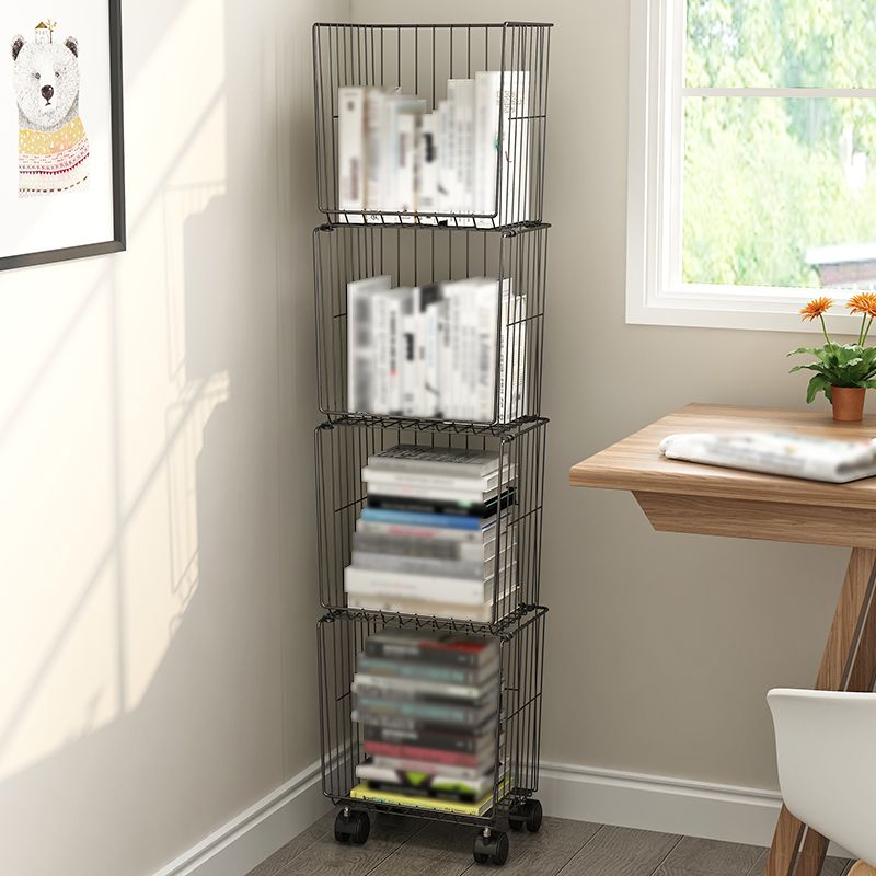 Contemporary Style Standard Bookcase Metal Vertical Bookshelf for Home Office Clearhalo 'Bookcases' 'furn' 'furn_bookcases' 'Furniture' 'furniture_bookcases' 'kitchen' 'kitchen_bookcases' 'Living Room Furniture' 'Office Furniture' 1200x1200_228f0004-285d-4821-92d4-9a0a3c13f177