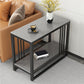 Metal Frame End Table 2-Tier Stone Top Accent Side Table with Shelf Clearhalo 'Coffee & Accent Tables' 'End & Side Tables' 'end_side_tables' 'furn' 'furn_end_side_tables' 'Furniture' 'Living Room Furniture' 1200x1200_22903c80-9a3e-4e90-b38e-10a1230d9491