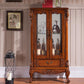 Traditional Glass Doors Curio Cabinet Birch Storage Cabinet for Home Clearhalo 'Display & China Cabinets' 'display_china_cabinets' 'furn' 'furn_display_china_cabinets' 'Furniture' 'Kitchen & Dining Furniture' 1200x1200_229072f2-7fb2-4680-8924-3efce82d51ad