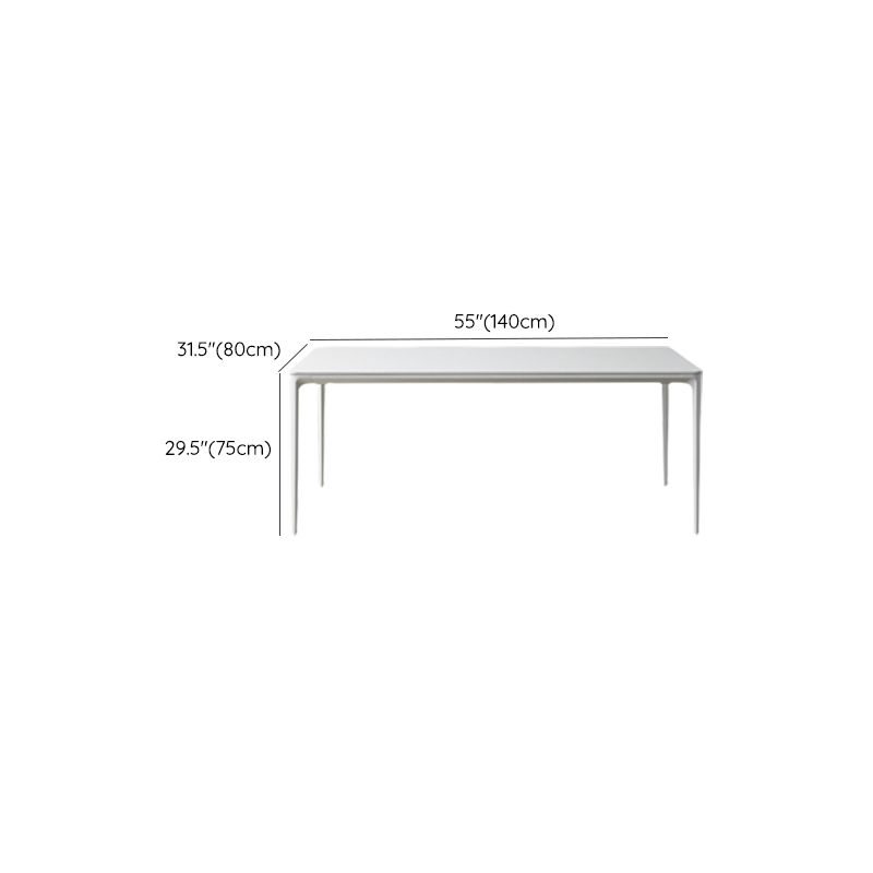 Modern 1/2/5/7 stukken Eetkamer tafel rechthoekige stenen meubels in het wit