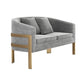 Velvet Sloped Arms Sofa with Tight Back for Living Room 28.35" High