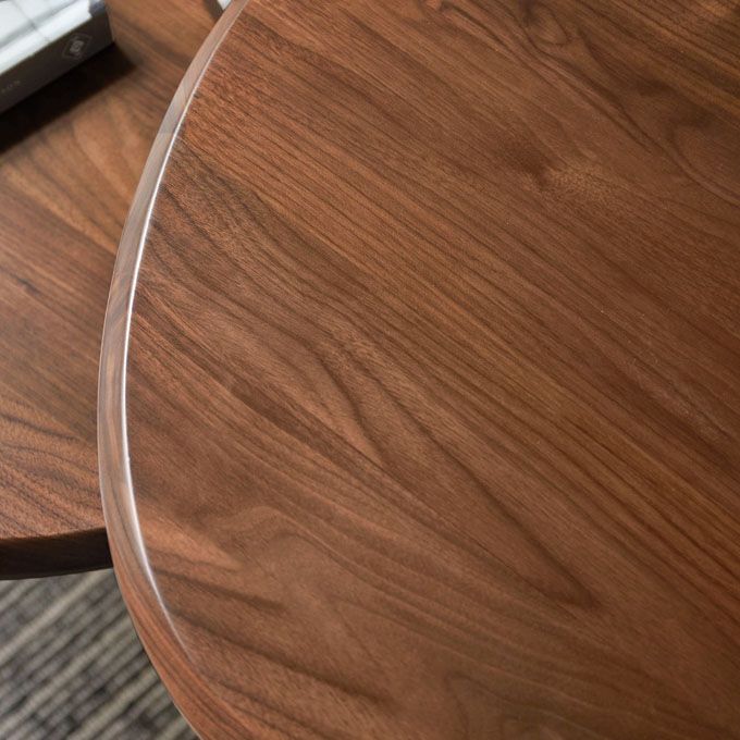 3本脚のコーヒーテーブル木製幾何学模様のコーヒーコーヒーまたはエンドテーブル