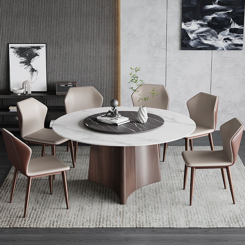 Contemporary 1/3/4/7/11 Pieces Furniture Round Stone Dining Set for Home Clearhalo 'Dining Room Sets' 'Dining Tables & Seating' 'dining_room_set' 'furn' 'furn_dining_room_set' 'Furniture' 'Kitchen & Dining Furniture' 1200x1200_229a60ab-737a-49ef-978c-35a1ad1d920e