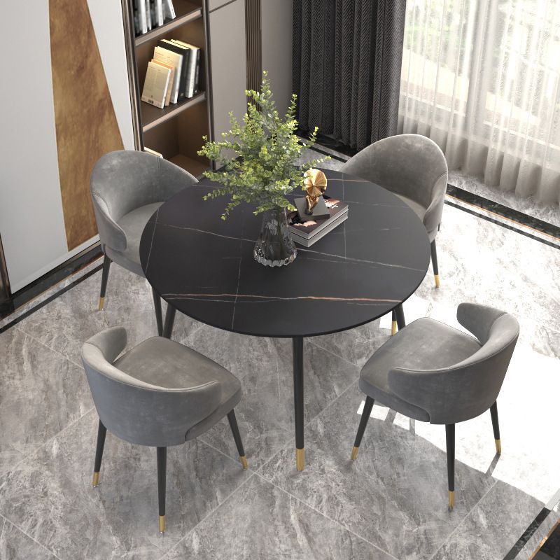 Sintered Stone Matte Finish Restaurant Table 4 Legs Glam Style Dining Table Clearhalo 'Dining Tables & Seating' 'Dining Tables' 'dining_table' 'furn' 'furn_dining_table' 'Furniture' 'furniture_dining_table' 'Kitchen & Dining Furniture' 'kitchen' 'kitchen_dining_table' 1200x1200_229afb95-2445-4ecc-97d9-8af1d46601bb