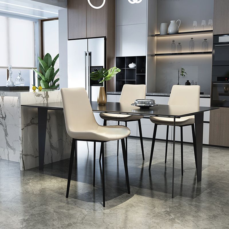 Industrial Style Solid Back Dining Side Chair Leather Dining Chairs for Home Use (Set of 2) Clearhalo ' kitchen&dining_furn' 'Dining Chairs' 'Dining Tables & Seating' 'dining_chair' 'furn' 'furn_dining_chair' 'Furniture' 'furniture_dining_chair' 'Kitchen & Dining Furniture' 'kitchen' 1200x1200_229bf320-7879-4121-9e3e-668bae2a7529