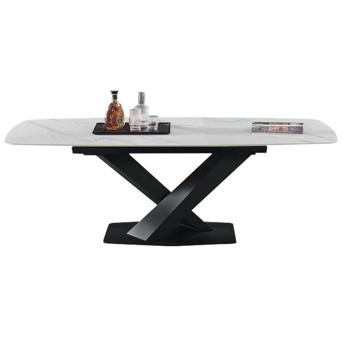 Rectangle Dining Site Table Contemporary Stone Dining Room Collection with Pedestal Clearhalo ' dining_table' 'Dining Tables & Seating' 'Dining Tables' 'furn' 'furn_dining_table' 'Furniture' 'furniture_dining_table' 'Kitchen & Dining Furniture' 'kitchen&dining_furn' 'kitchen' 'kitchen_dining_table' 1200x1200_229c6c2a-54de-4907-8442-99b2ef37f06a