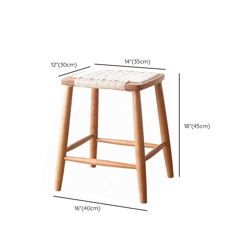 Sgabelli da bar senza schienale contemporaneo con base in legno massiccio ciliegia