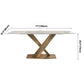 Sintered Stone Top Rectangle Table for Restaurant Luxury Dining Table with Gold Pedestal Clearhalo ' dining_table' 'Dining Tables & Seating' 'Dining Tables' 'furn' 'furn_dining_table' 'Furniture' 'furniture_dining_table' 'Kitchen & Dining Furniture' 'kitchen&dining_furn' 'kitchen' 'kitchen_dining_table' 1200x1200_22a0dd7f-a8a2-42df-8fa7-48d0d5f20c4f
