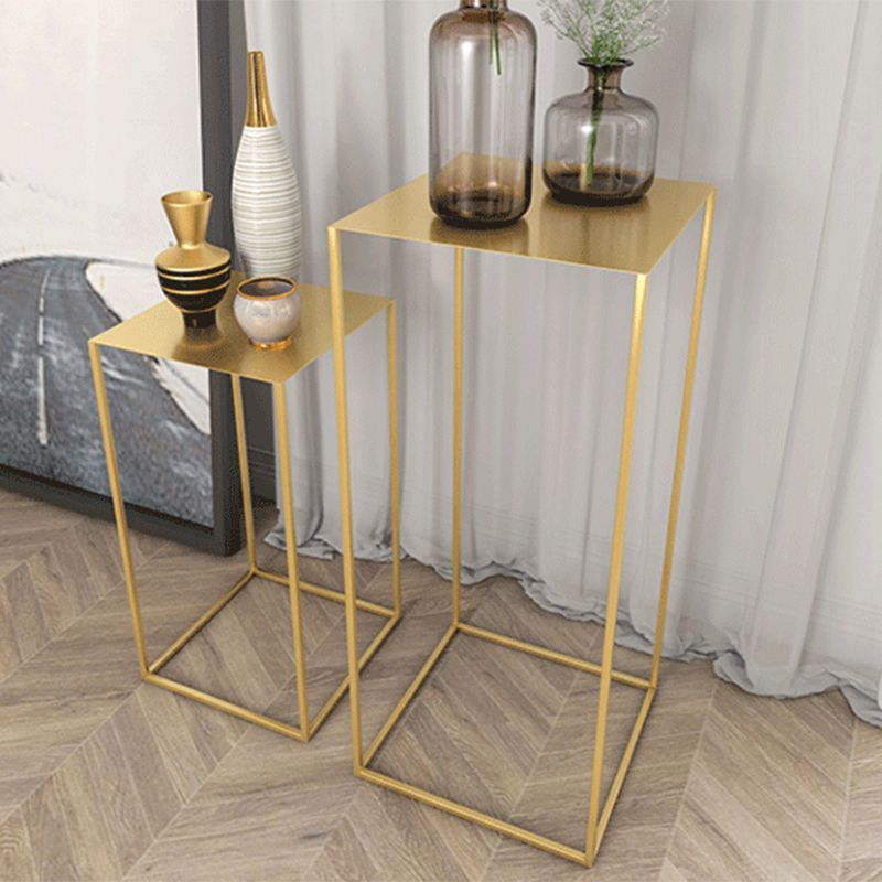 Square Metallic End Table Set Minimalist Frame Sofa Side Table