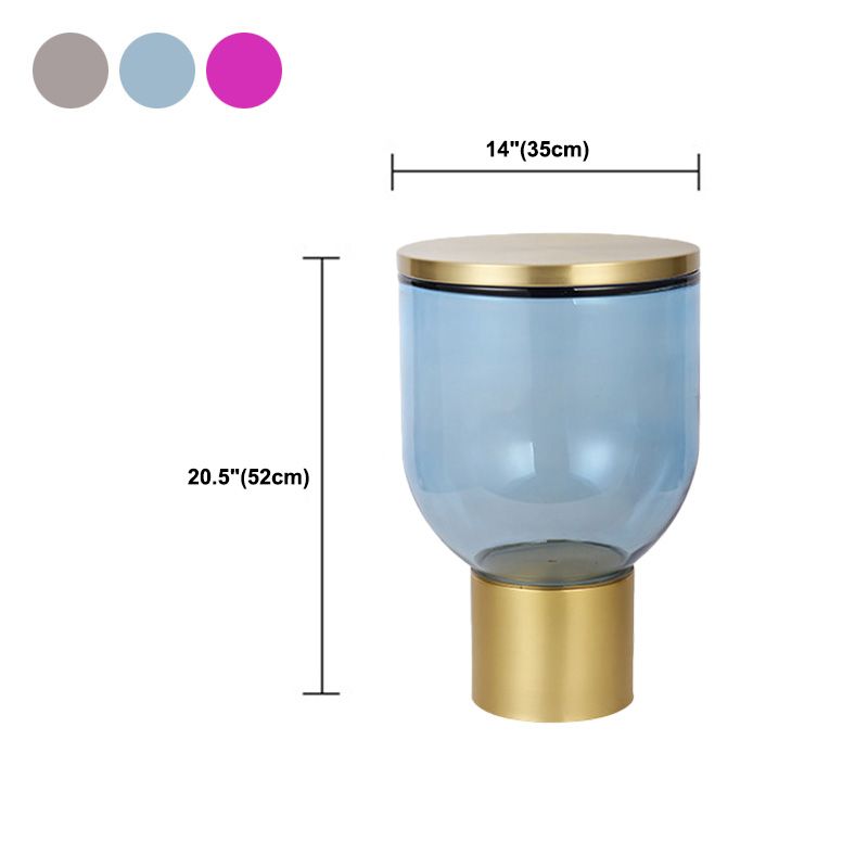 Zeitgenössischer runder Glas Couchtisch mit Sockelbasis -Cocktailtisch