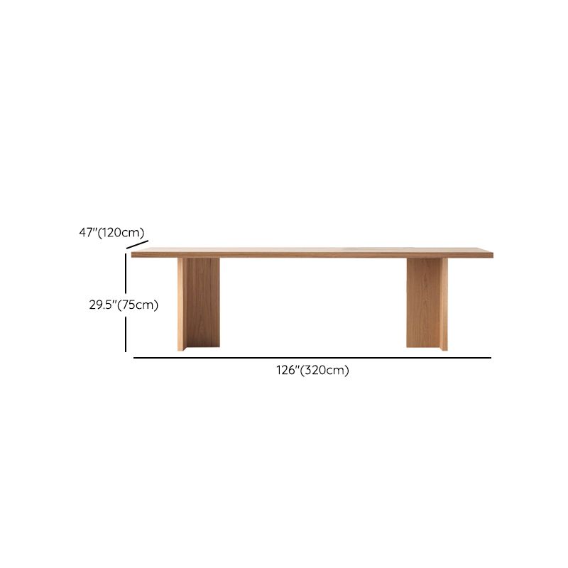 Rectangular Shaped Modern Office Table Wooden Writing Desk in Natural Clearhalo 'furn' 'furn_office_desk' 'Furniture' 'Office Desks' 'Office Furniture' 'office_desk' 1200x1200_22a64687-15db-4d4c-9232-1910bb37634a