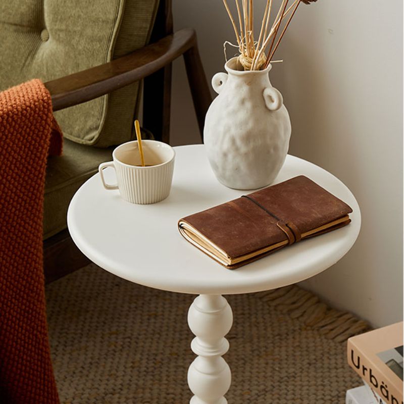 世紀半ば20.47 "丸い丸いトップサイドテーブルメタルペデスタルエンドテーブル