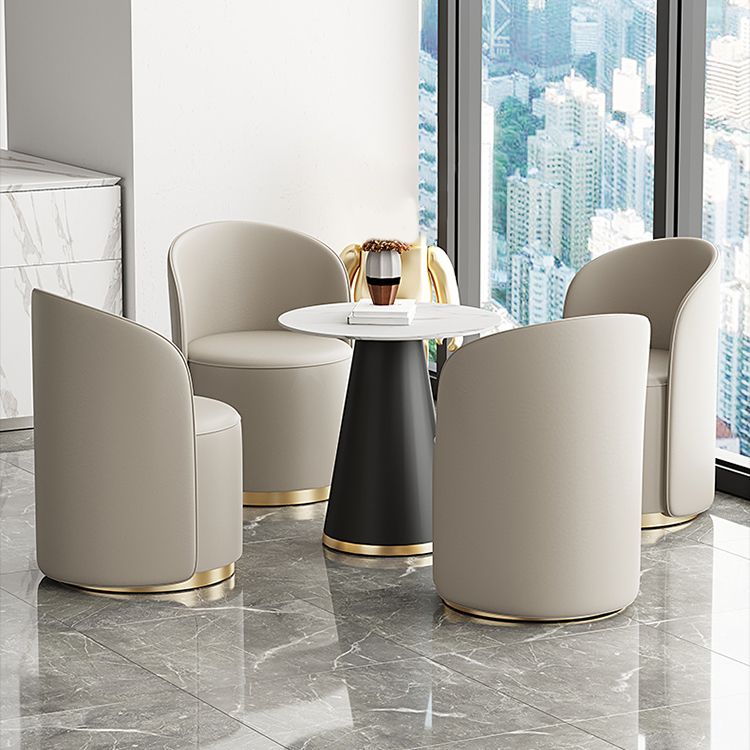 Moderne stijl gesinterde stenen dinerset rond 1/3/5 stukken eetgelegenheid set voor thuisgebruik