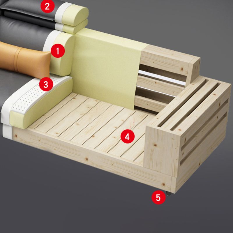 Flared Arm L-Shape Sectional Right Hand Facing Sofa and Chaise for Four People Clearhalo 'furn' 'furn_sectionals' 'Furniture' 'furniture_sectionals' 'kitchen' 'kitchen_sectionals' 'Living Room Furniture' 'Sectionals' 1200x1200_22aa01ad-85f2-4f2a-9d74-fccf5db953e7