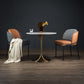 Modern Round Dining Table Faux Marble Tabletop for 2 Persons