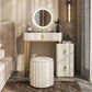 Glam Mirrored Vanity Desk Bedroom Vanity Dressing Table with Drawer