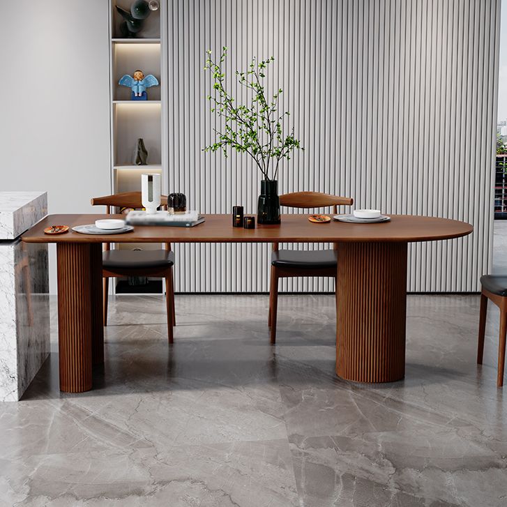 Contemporary Dining Table Ash Solid Wood Table with 3 Legs for Dining Room Clearhalo ' dining_table' 'Dining Tables & Seating' 'Dining Tables' 'Furniture' 'furniture_dining_table' 'Kitchen & Dining Furniture' 'kitchen&dining_furn' 'kitchen' 'kitchen_dining_table' 1200x1200_22ab2806-10cf-4d40-b009-98e2c49e55dc