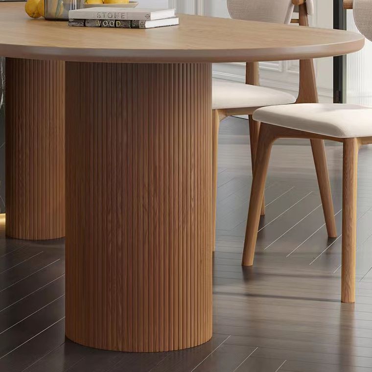 Free Form Solid Wood Brown Tone Dining Table Modern 3 Legs Table for Dining Room Clearhalo ' dining_table' 'Dining Tables & Seating' 'Dining Tables' 'furn' 'furn_dining_table' 'Furniture' 'furniture_dining_table' 'Kitchen & Dining Furniture' 'kitchen&dining_furn' 'kitchen' 'kitchen_dining_table' 1200x1200_22acdee8-287c-4ae1-9cd8-cfb9c73a3192