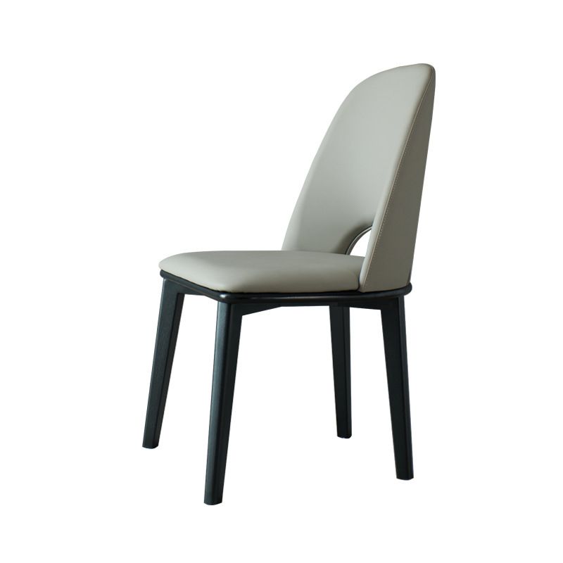 工業用ホーム屋内椅子ソリッドウッドレッグダイニングアームレスチェア