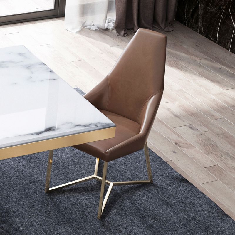 Sedie da pranzo cucine glam sedie laterali in vetro con gambe dorate