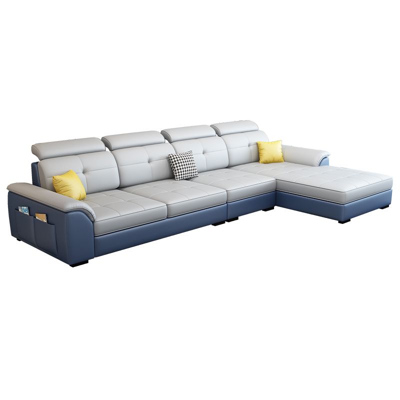 133.07" D x 70.86" W x 35.43" H Pillow Top Arm Sofa with Adjustable Bolster Pillows Clearhalo 'furn' 'furn_sectionals' 'Furniture' 'furniture_sectionals' 'kitchen' 'kitchen_sectionals' 'Living Room Furniture' 'Sectionals' 1200x1200_22af611b-89c4-4745-bbf7-fcb98e9e57b1